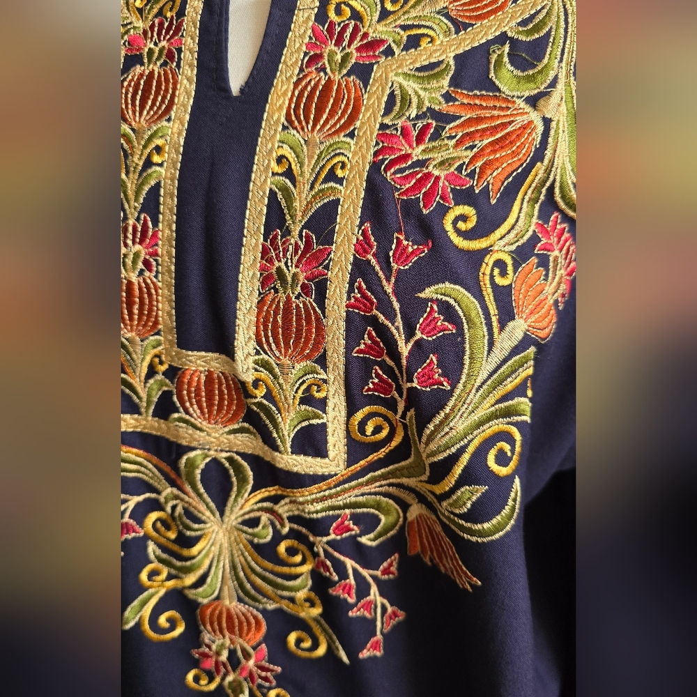 VINTAGE Ethnic Caftan Size XL - Picture 2 of 16
